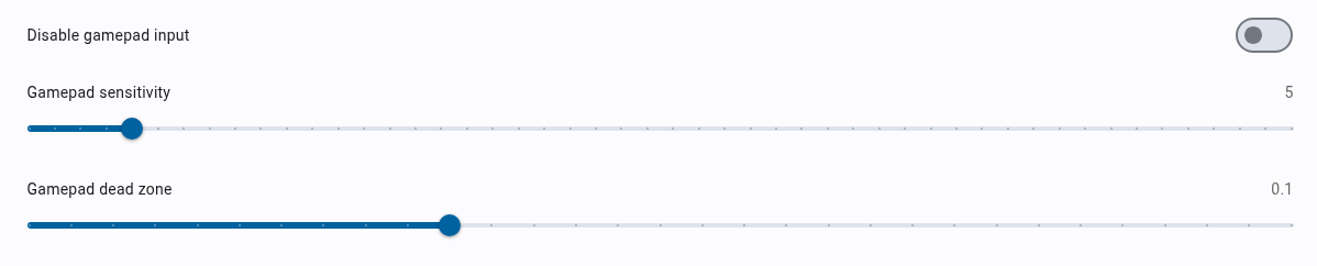 Gamepad Settings